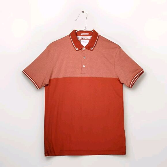 Denim & Flower Ricky Singh Polo Shirt Mens Size S Color Block Preppy Golf Tennis - Picture 1 of 8